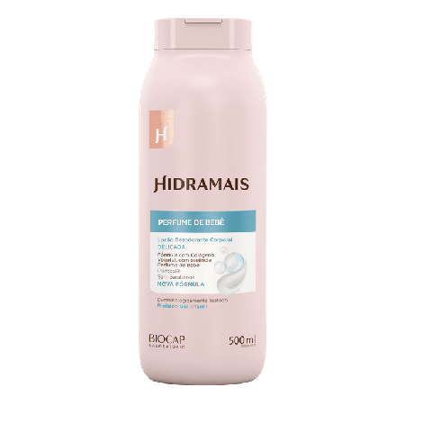 Loção Hidratante Biocap Hidramais Perfume de Bebê 500ml suave protetora