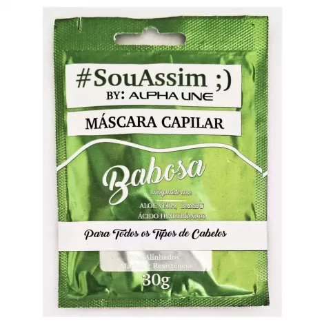 Alpha Line Sachê Máscara Babosa 30g hidratação nutrição brilho capilar