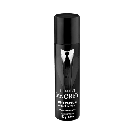 Desodorante Mr Grey Fiorucci Aerosol 72h 170ml frescor duradouro fragrância oriental especiada