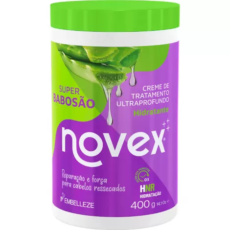 Creme de Tratamento Novex Super Babosão 400g hidratação crescimento
