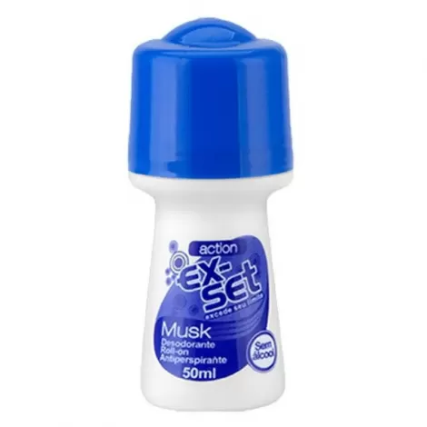 Desodorante Ex-Set Roll-On Musk 50ml frescor conforto