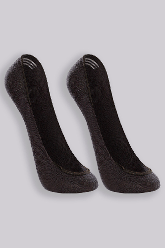 Lupo meia sapatilha invisível preta G kit 2 pares confortável antiderrapante