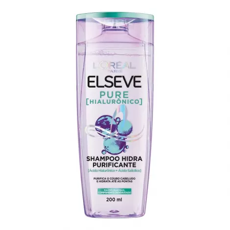 Elseve Shampoo Pure Hialurônico 200ml hidratante purificante