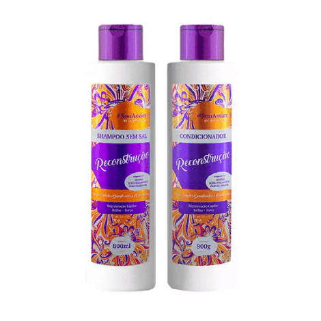 Kit Alpha Line Sou Assim Reconstrução 800ml fortalecedor reparador