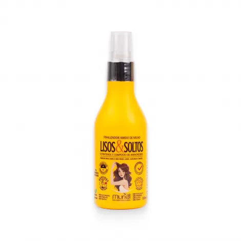 Finalizador Muriel Lisos e Soltos Amido de Milho 100g hidratação controle-frizz