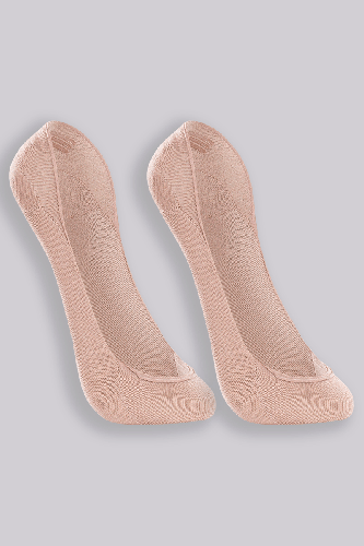 Lupo meia sapatilha invisível nude G kit 2 pares confortável antiderrapante