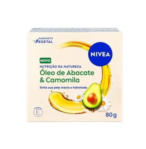 Sabonete Hidratante Nivea Natureza Óleo de Abacate Camomila 90g suavidade pele macia