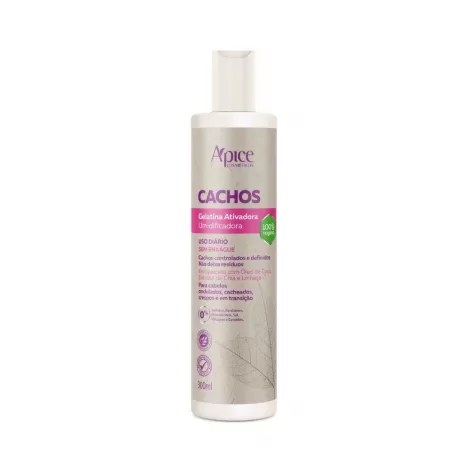 Gelatina Apice Ativadora Umidificadora Cachos 300ml definição hidratação controle frizz