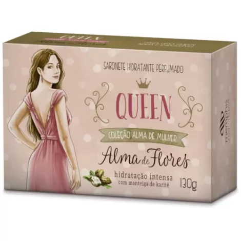 Sabonete em Barra Alma de Flores Queen 130g hidratante perfumado