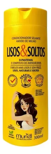 Condicionador Muriel Lisos e Soltos Amido de Milho 300ml hidratação desembaraço