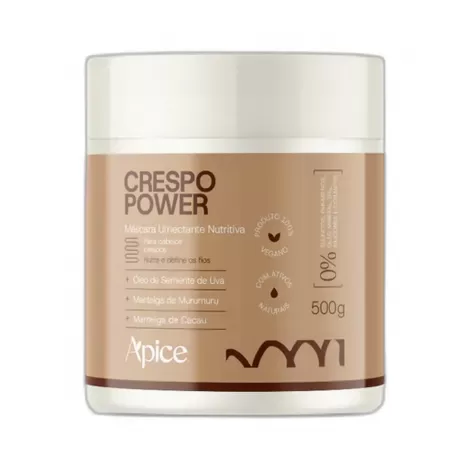 Máscara Crespos Power Apice 500g Vegano Hidratação Definição