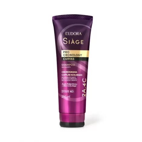Eudora Siàge Pro Cronology Curvas Shampoo 250ml hidratante fortalecedor