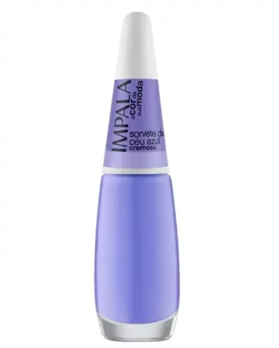 Esmalte Cremoso Impala Sorvete de Céu Azul 7,5ml alta cobertura brilho intenso